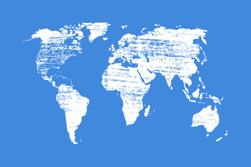 Ziemia - mapa świata dekoracyjna - 268491960