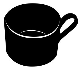 coffee cup on white - vector concept