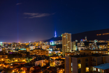 Obraz premium Night view of Tbilisi