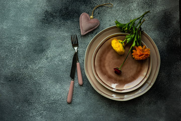 Rustic table setting