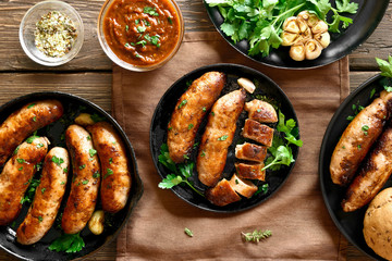Grilled sausages