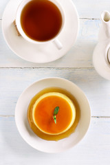 Caramel custard pudding