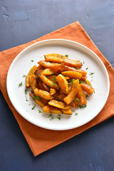 Baked pumpkin slices