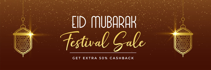 Obraz na płótnie Canvas eid mubarak festival sale banner