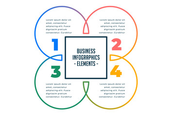 four steps business infographics template