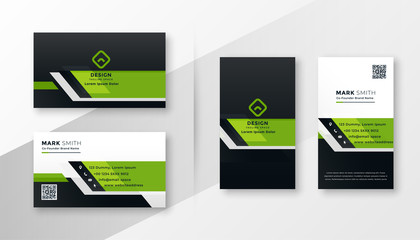 professional green modern business card template set