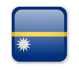 Fototapeta premium Nauru flag bright square icon on a white background