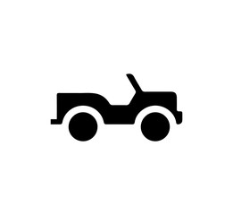 car jeep icon isolated on white background