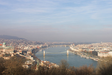 Fototapeta na wymiar View of the Danube, Budaesht, Hungary