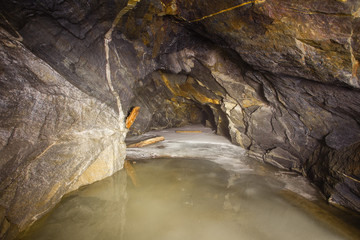 Underground mineshaft gold iron ore tunnel