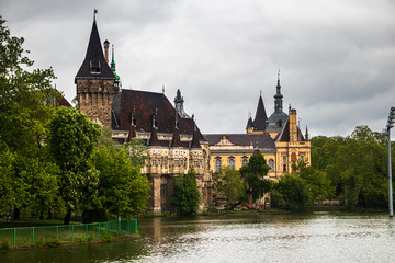 Vajdahunyad castle in a Budapest, capital of Hungary