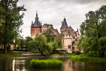 Obraz premium Vajdahunyad castle in a Budapest, capital of Hungary