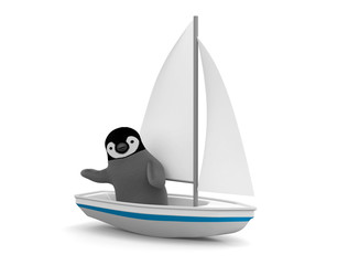 ペンギンとヨット