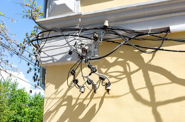 Electrical equipment and high voltage wiring lines