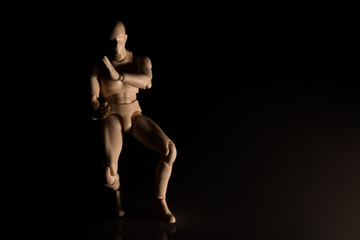 Fototapeta na wymiar Karatehaltung - Figur