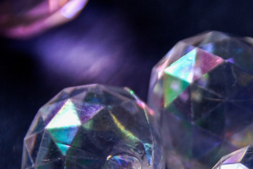 Group, set of geometric shapes, Platonic body, polyhedra, polygonal objects of metals and glass,...