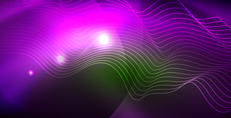 Shiny neon space background