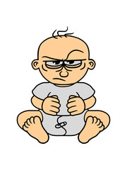böses baby sauer wütend körper lustig kind windel klein schwanger eltern sohn tochter clipart comic cartoon design cool