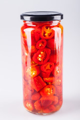 Canning Food Jars of Canned Vegetables Preserved in Glass Storage