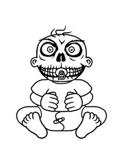 böse baby monster gesicht gruselig horro halloween hässlich lustig kind windel klein ohne kopf schwanger eltern sohn tochter clipart comic cartoon design cool