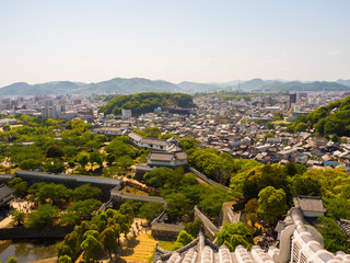 Vista di Himeji dal castello
