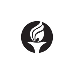 Torch logo inspiration vector template