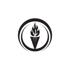 Torch logo inspiration vector template