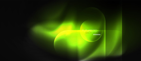 Neon glowing techno lines, hi-tech futuristic abstract background template