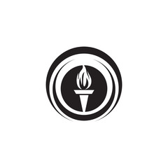 Torch logo inspiration vector template