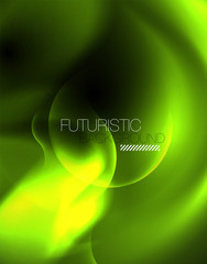 Shiny neon geometric waves template