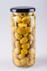 Canning Food Jars of Canned Vegetables Preserved in Glass Storage