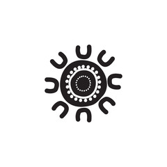 Aboriginal art logo design icon vector template