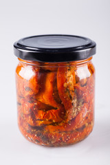 Canning Food Jars of Canned Vegetables Preserved in Glass Storage