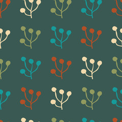 plant foliage repeat seamless pattern design