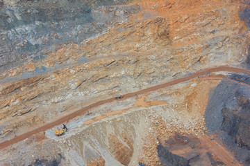 Big open pit iron ore quarry
