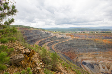 Big open pit iron ore quarry