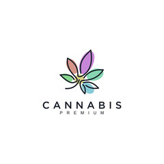 Cannabis logo design concept. Universal cannabis logo.