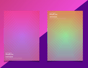 Vector illustration of bright color abstract pattern background with line gradient texture for minimal dynamic cover design. Can be used in website, magazine or advertising. Colorful background.