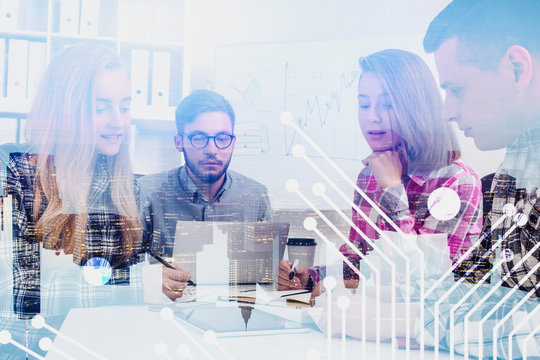 Young startup employees in hi tech office