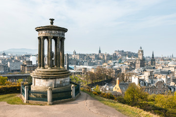 Fototapeta na wymiar Edinburgh skyline from Calton Hill