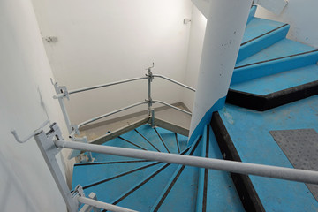 Chantier d'un escalier d'accès à un parking en sous-sol