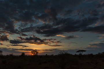 Sonnenuntergang in der Serengeti