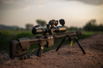 modlength rifle and scope
