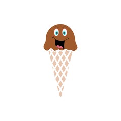 Ice cream, ice creams smiled cartoons