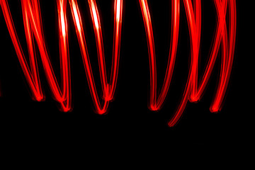 Red & Black Light Painting