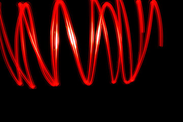 Red & Black Light Painting