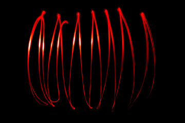 Red & Black Light Painting
