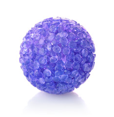 Blue plastic bell pet ball