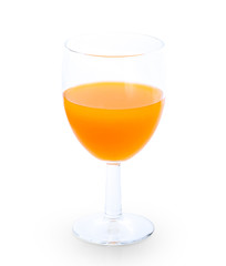 orange juice on white background