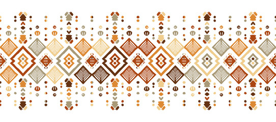 Ikat seamless pattern. Tribal art print. Chevron